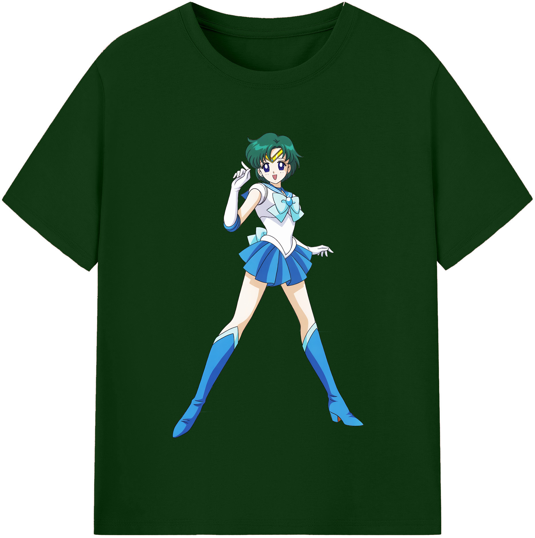 （画像用） 美少女戦士セーラームーン 海王 みちる（かいおう みちる） Sailor Moon Kaiou Michiru 綿100％半袖Tシャツ（フロントプリント）